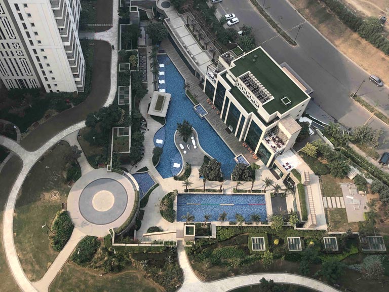 Crest Club View at 4BHK Apartment in DLF Crest