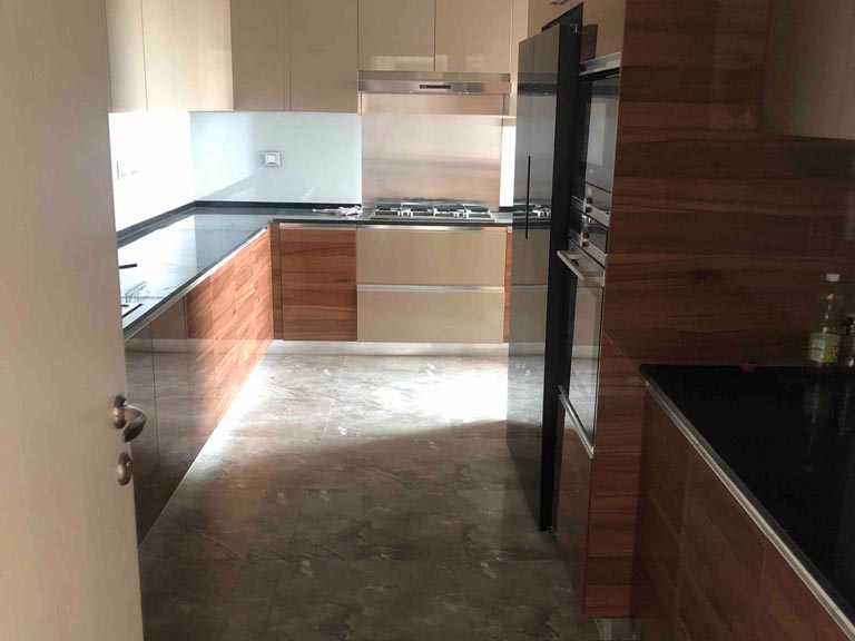 Kitchen at 4BHK Apartment in DLF Crest