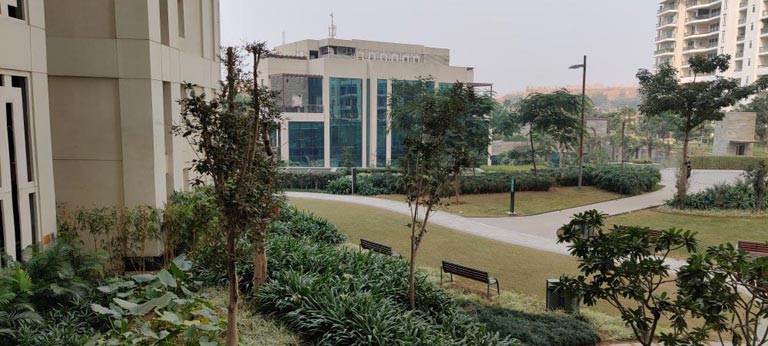 Balcony in 3 Bedroom Apartment at DLF Crest Gurugram